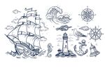 海洋元素插画