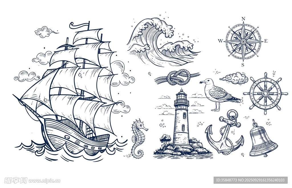 海洋元素插画