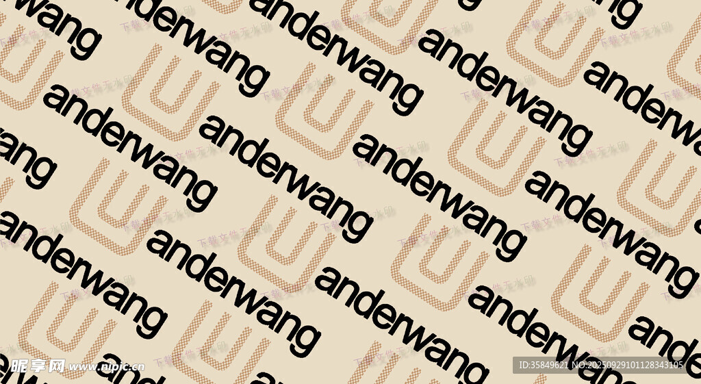 重复排列的字母图案