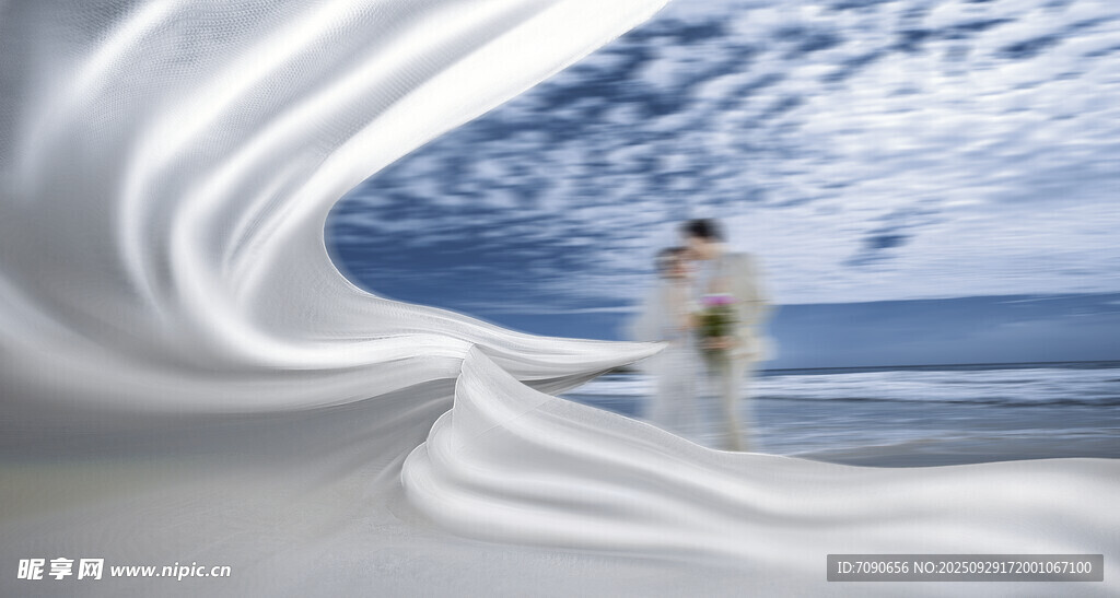 梦幻海岸的浪漫婚纱时刻