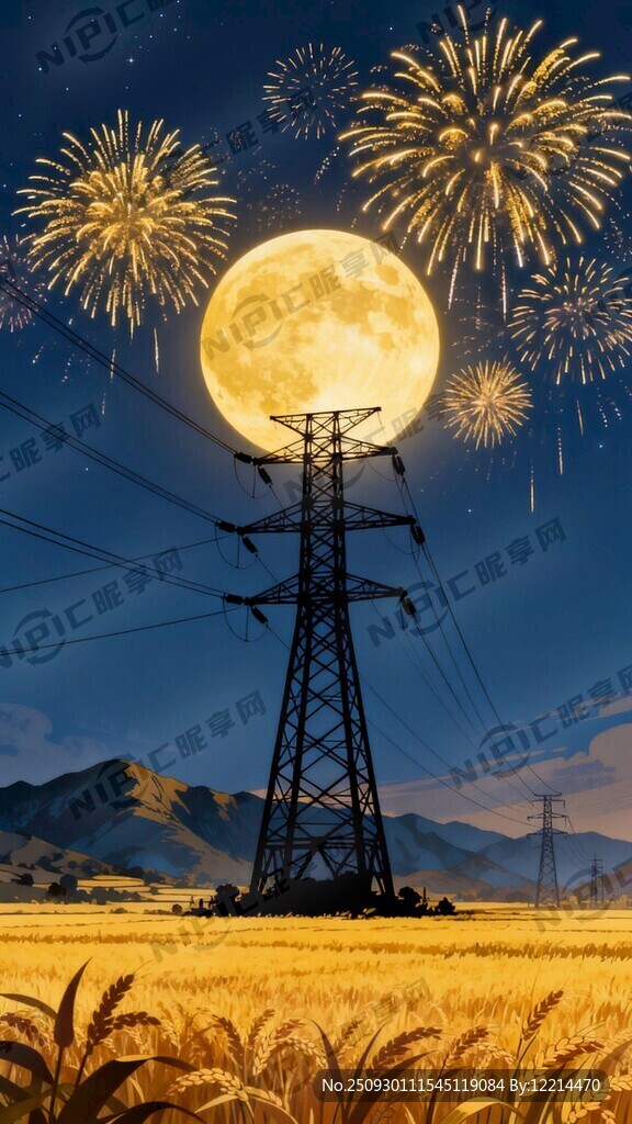 宏大的全景镜头 国潮插画风格