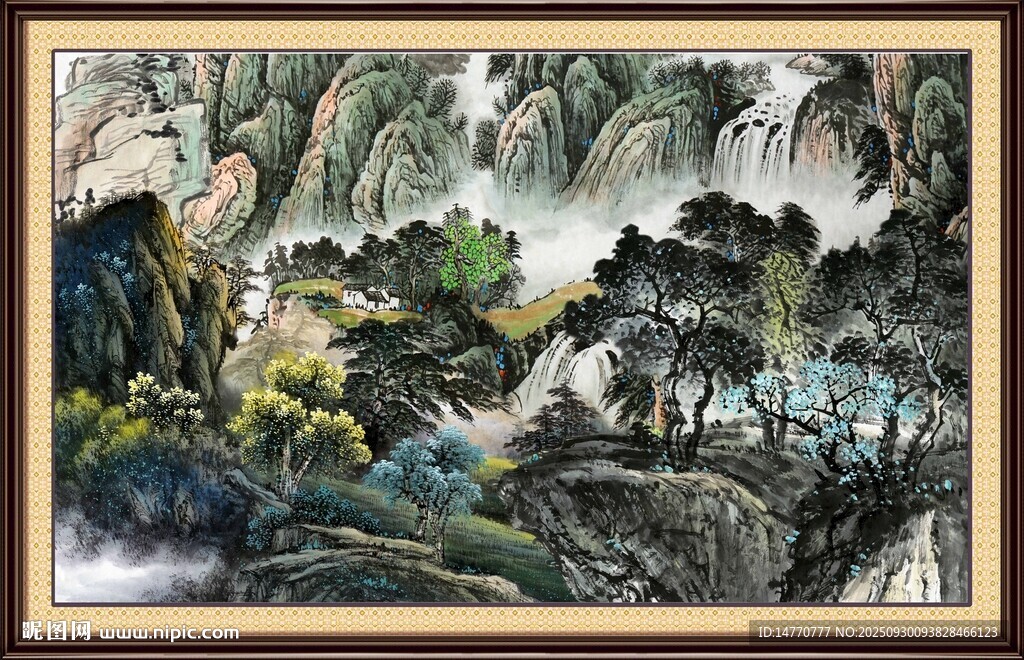中式水墨山水装饰画