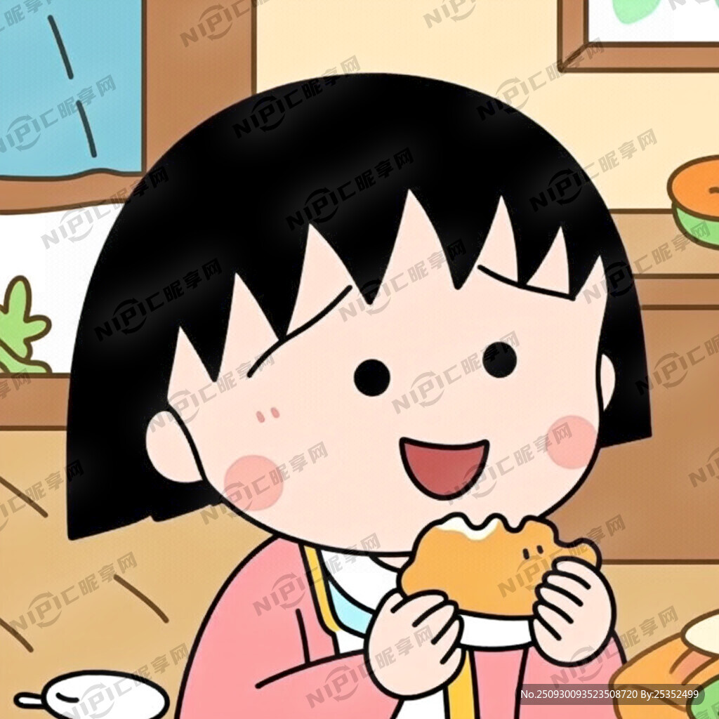 可爱吃货女孩卡通图片