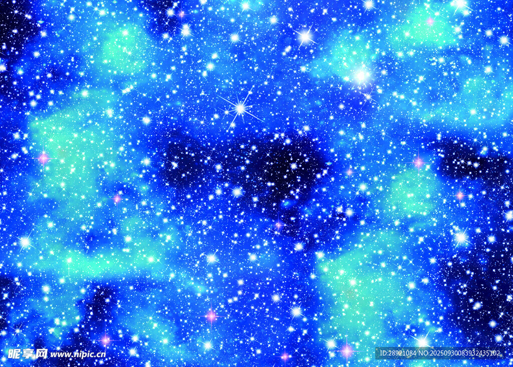 梦幻蓝色星空背景图