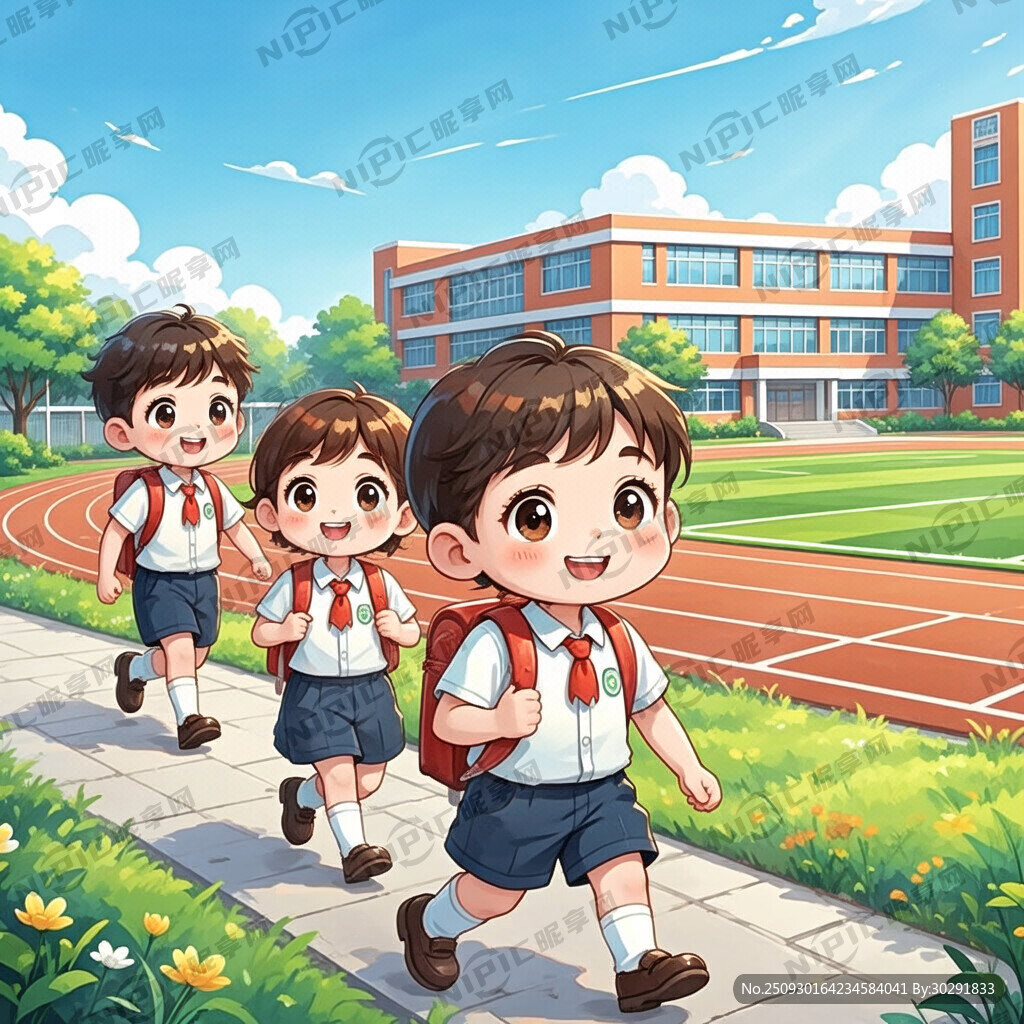 帮我生成小学生卡通校园行为规范
