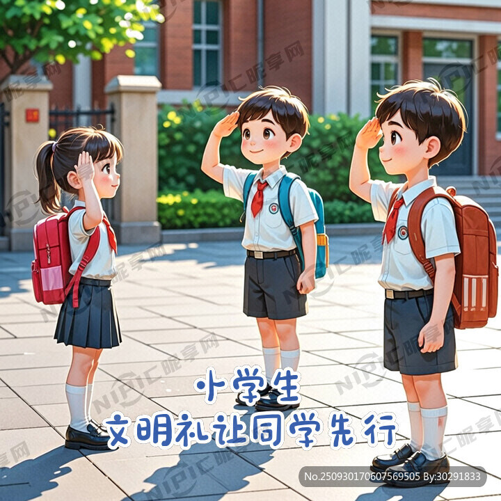 帮我生成小学生文明礼让同学先行