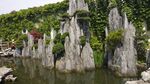 中式园林假山池景
