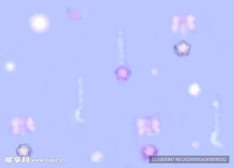 梦幻紫色系漂浮装饰元素