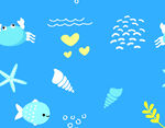 海洋元素卡通图案背景图