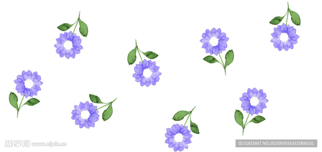 紫色小花图案