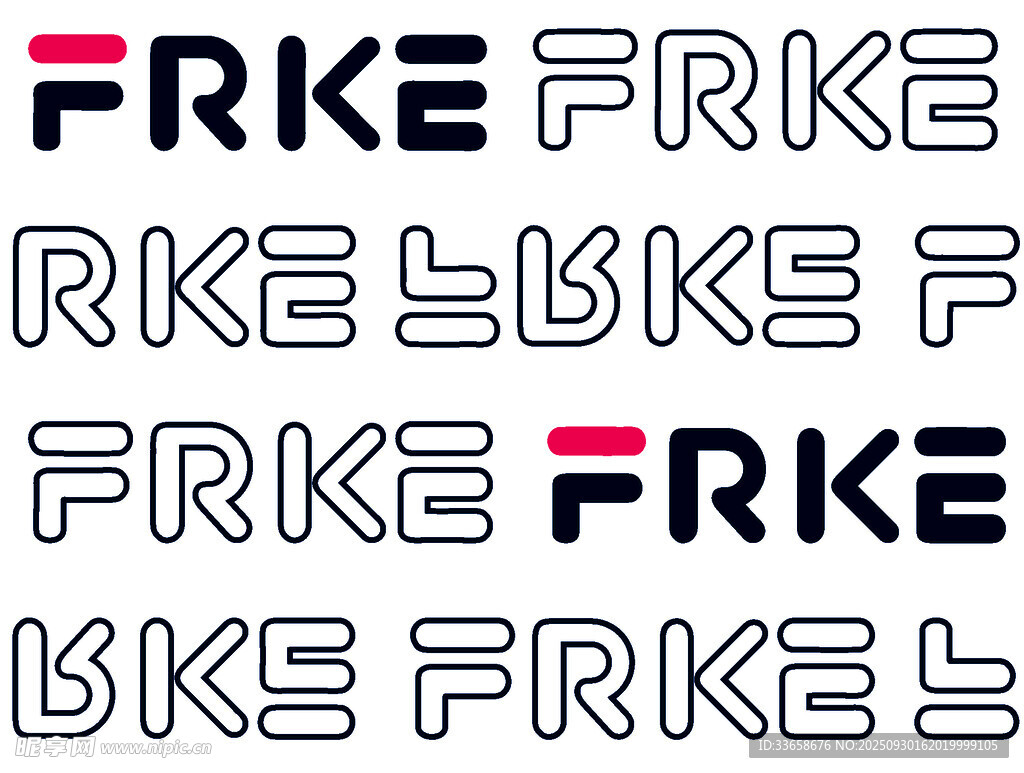 独特创意的FRKE文字设计