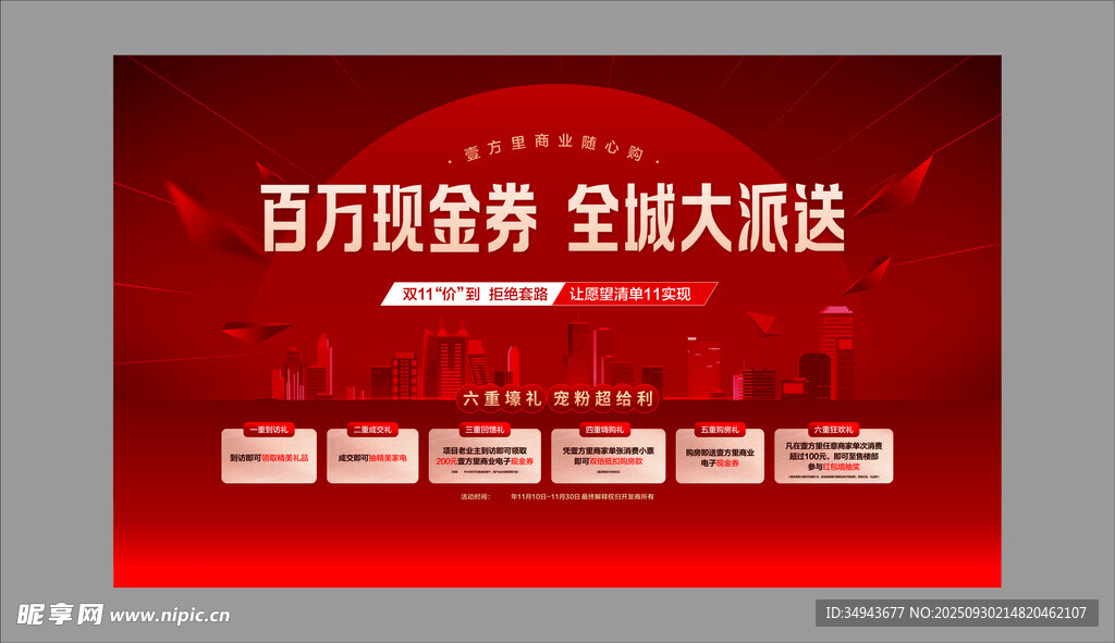 百万现金券促销活动海报