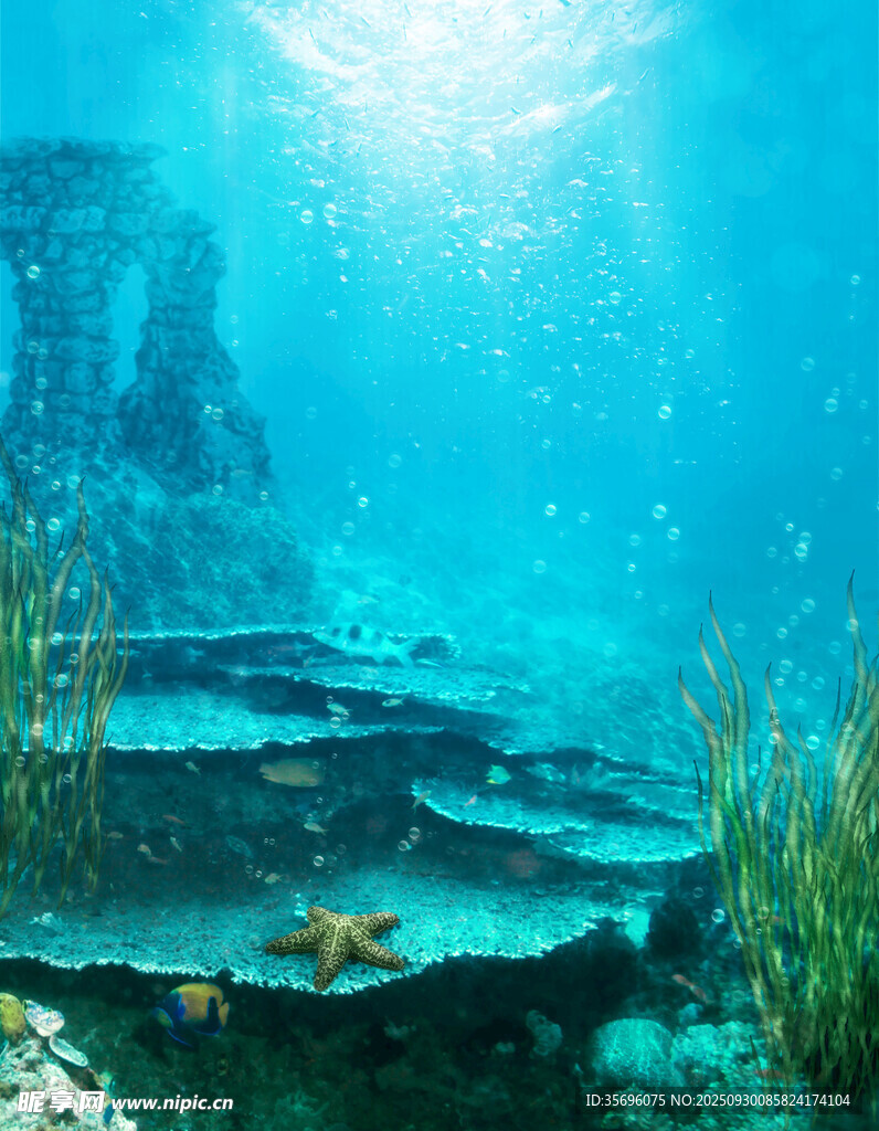 海底神秘遗迹景观