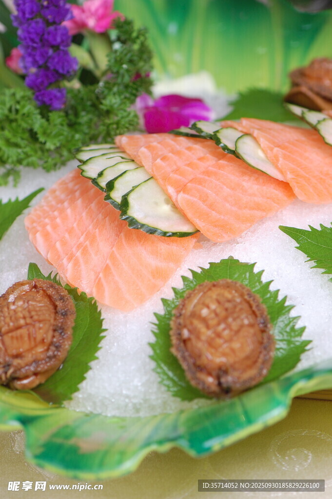 精美刺身拼盘美食展示