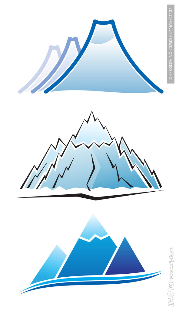简约山峰图案
