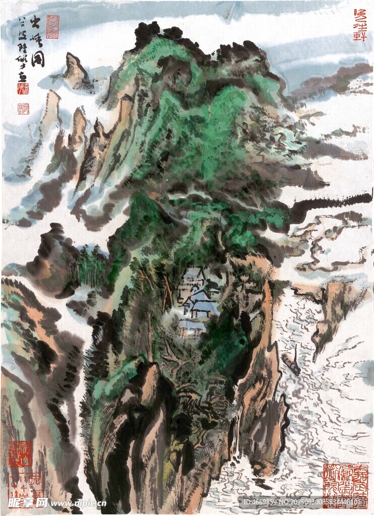 水墨山水国画图景