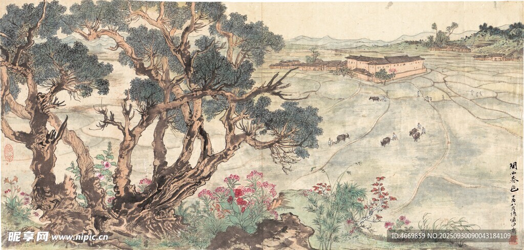 古代山水风景绘画