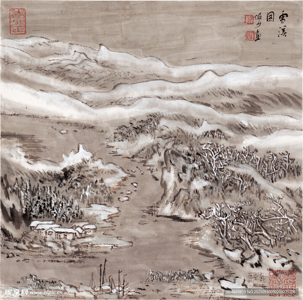水墨山水图