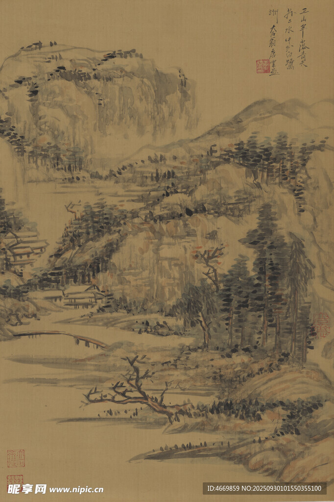 水墨山水图