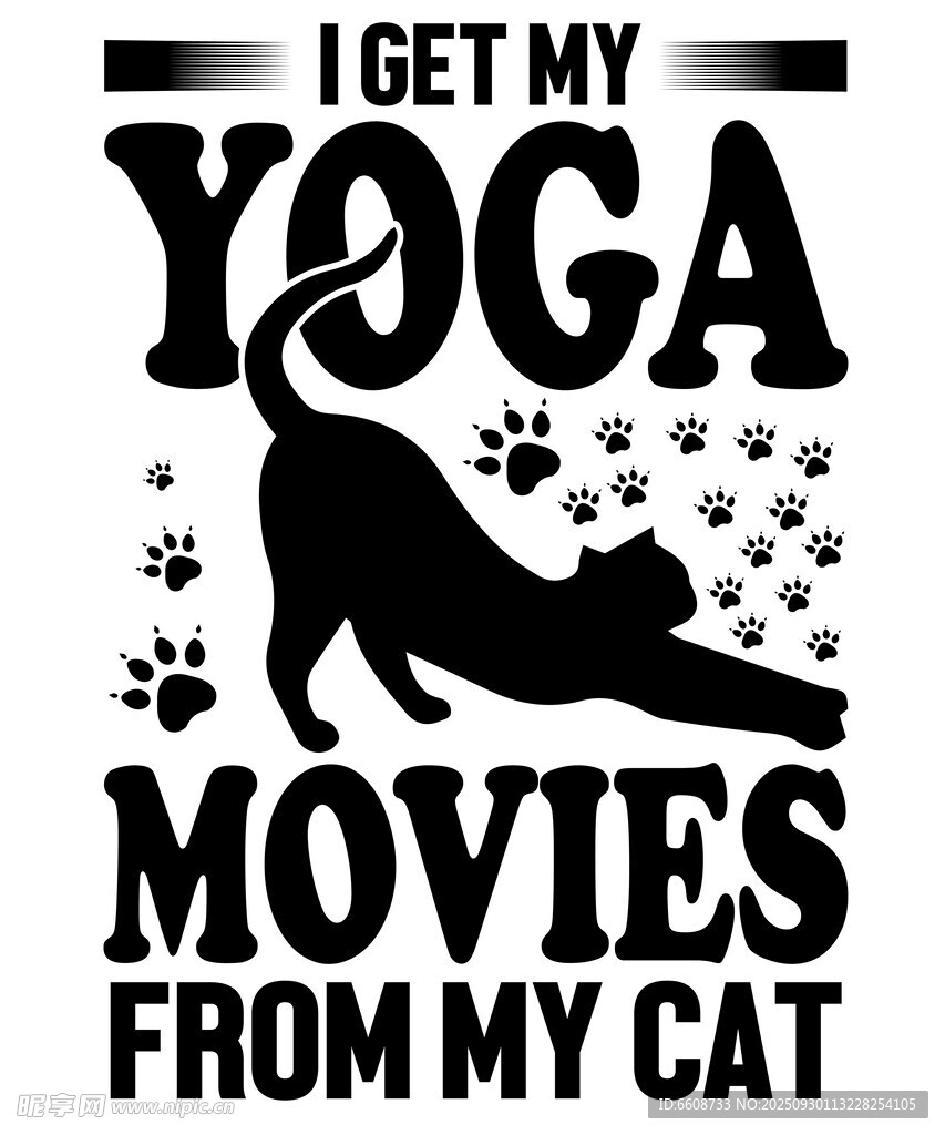 从猫咪学瑜伽动作的趣味图