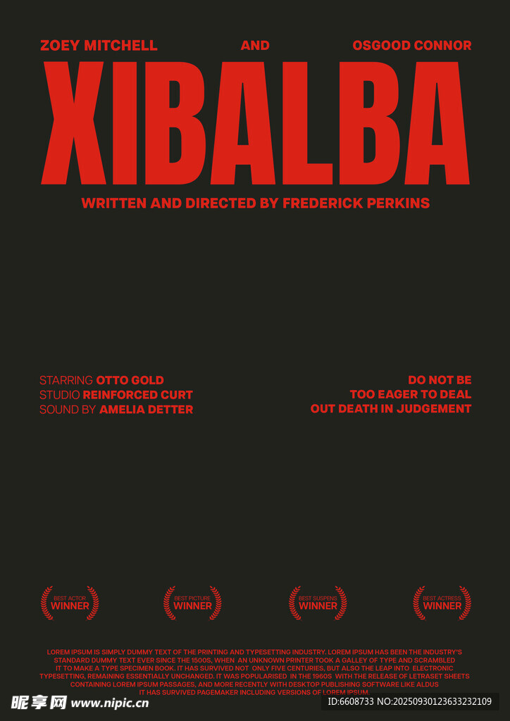 XIBALBA黑色简约字体展示