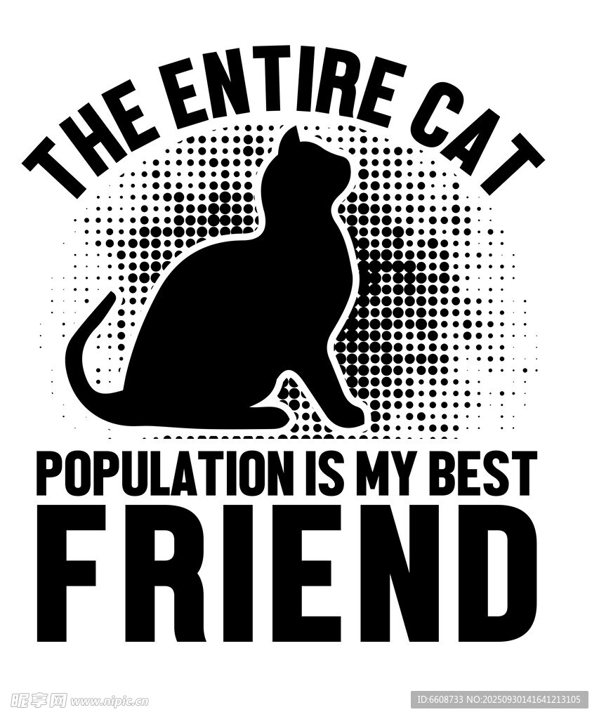猫咪是挚友的创意图案