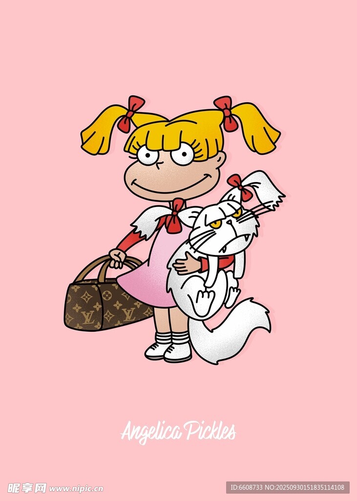 女孩与可爱小狗温馨画面