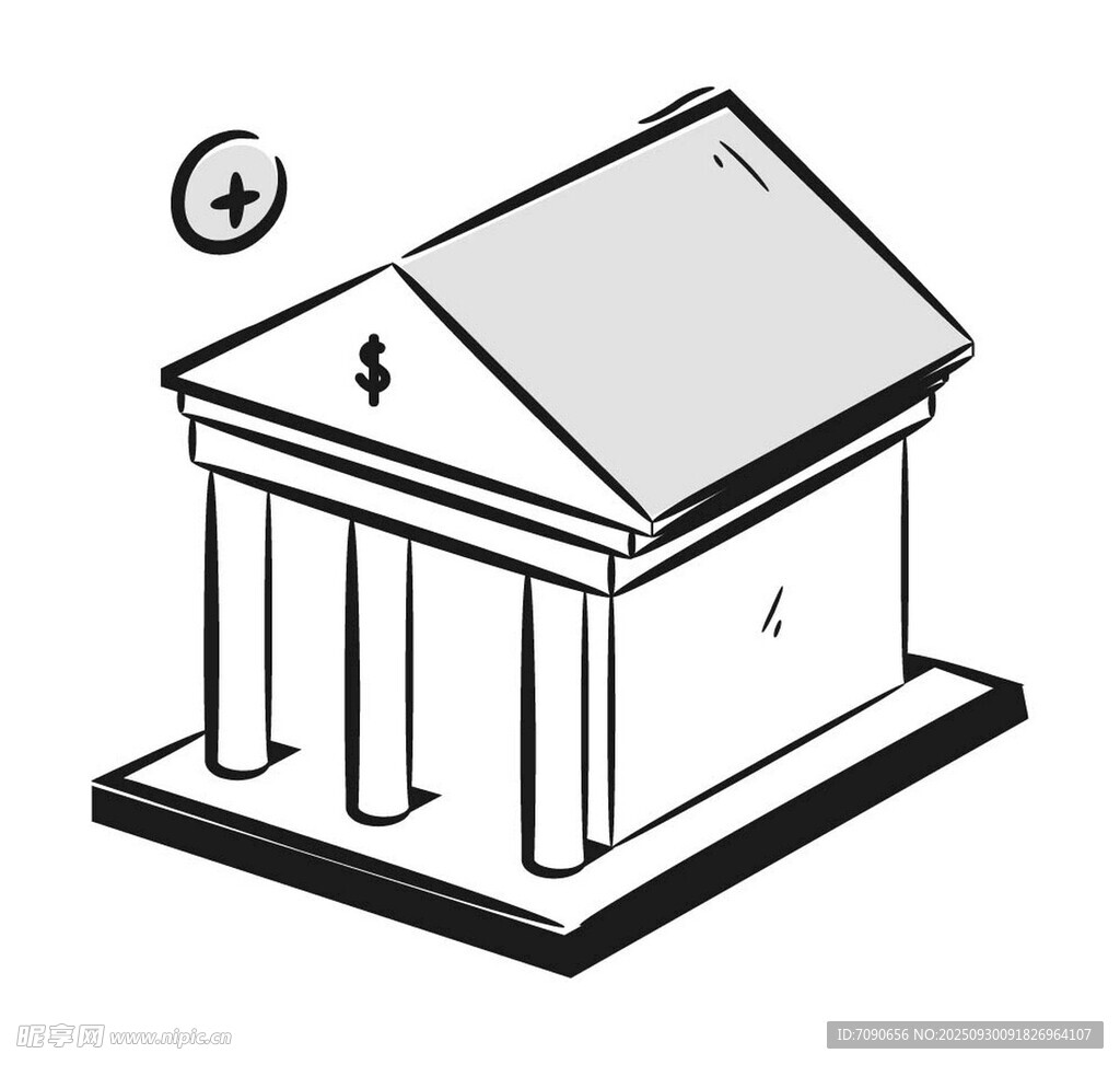 银行建筑图标
