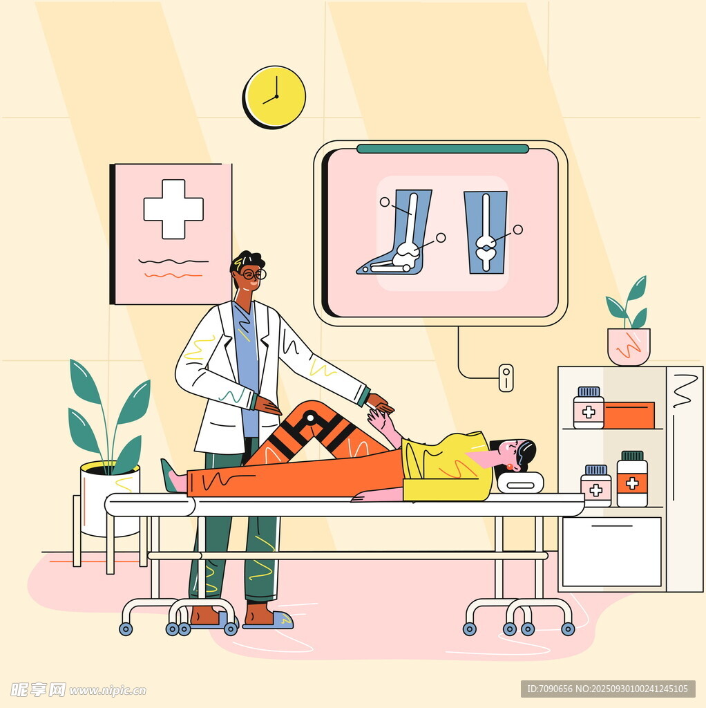医生为患者做检查场景
