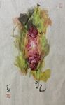 水墨风蔬菜写意画