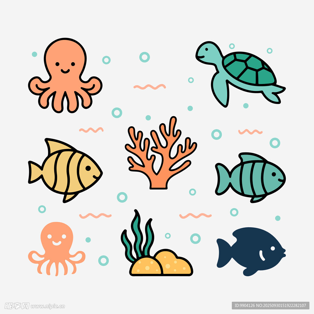 海洋动物插图