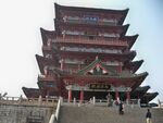 中式古建筑塔楼景观