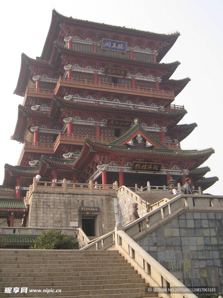 古风多层楼阁建筑景观 滕王阁