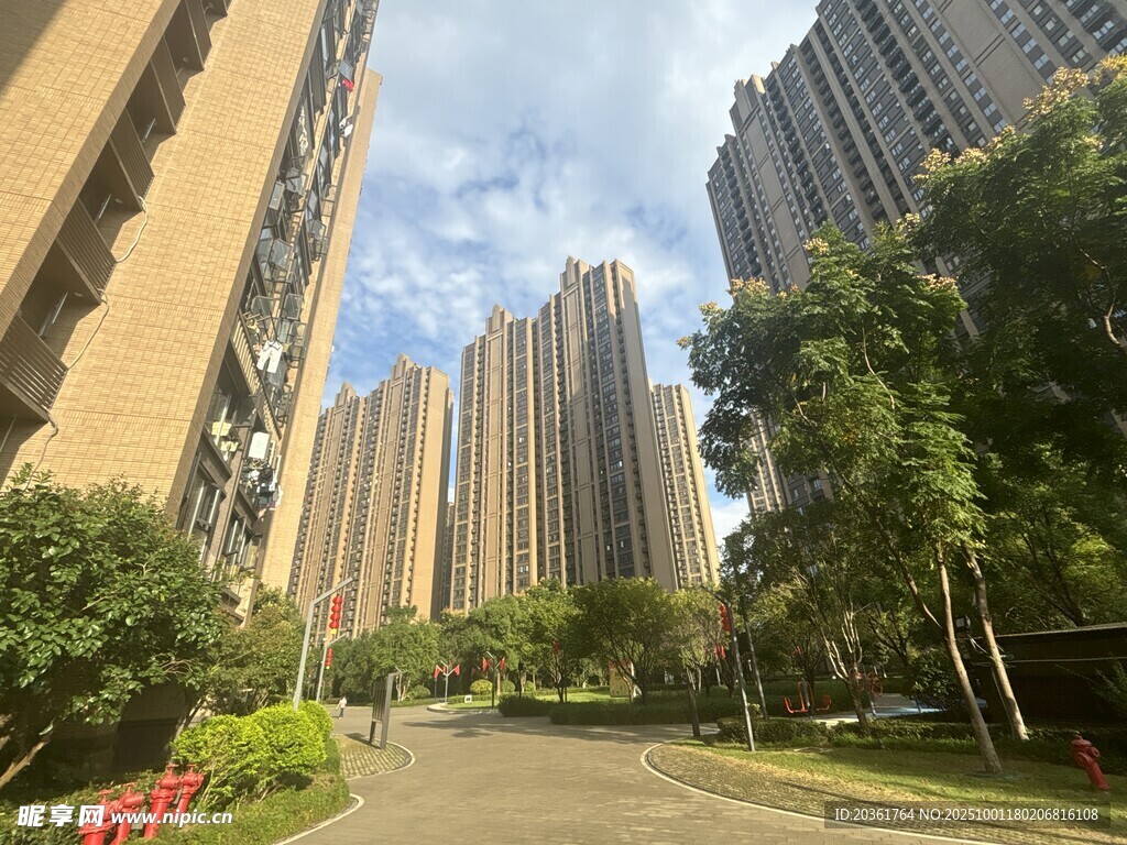 城市住宅区的优美景观