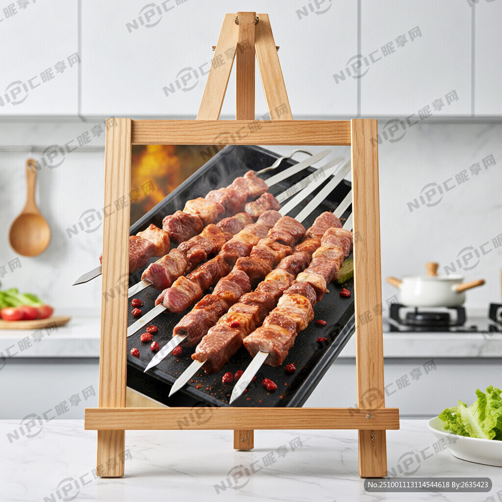 烤肉串门型展板