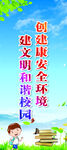 创建文明校园展架