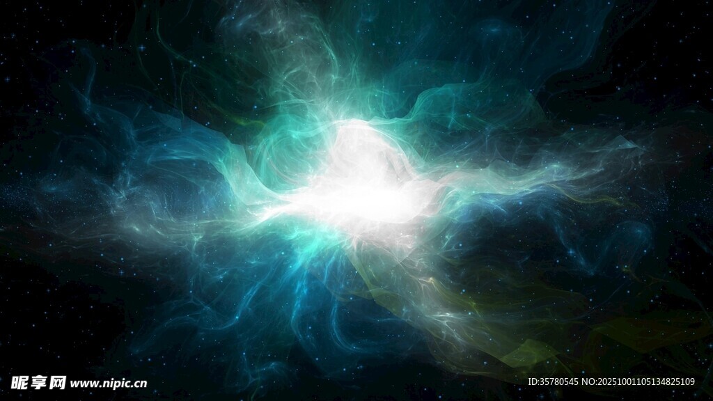 神秘炫光宇宙能量场景