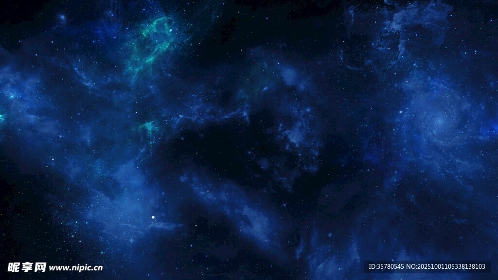 梦幻蓝色星空宇宙景象