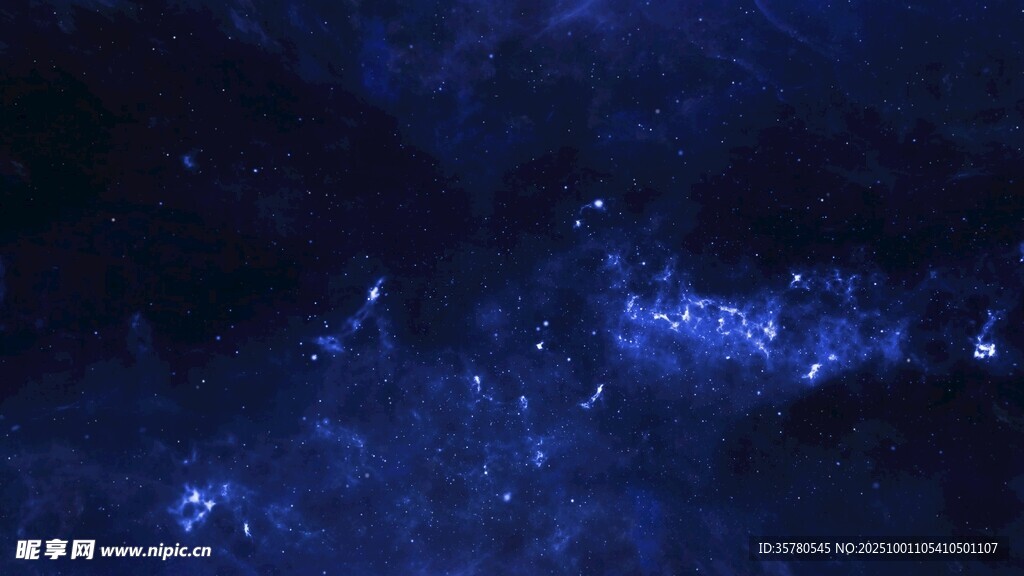 梦幻蓝色星空夜景