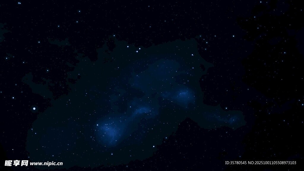 神秘蓝色星云景观