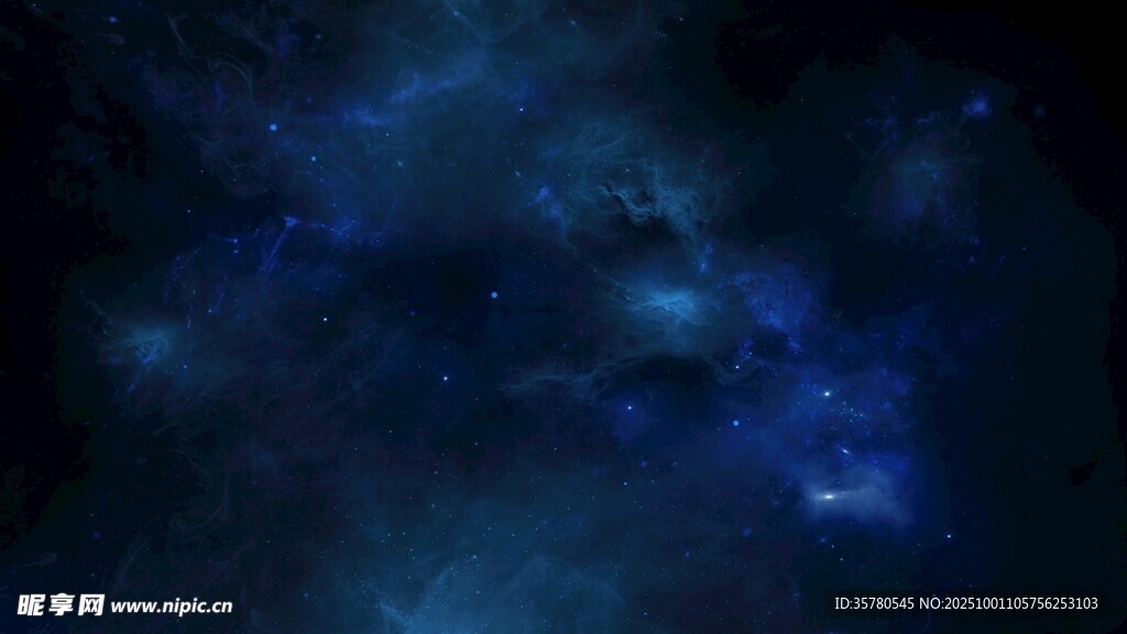 深邃蓝色星空景象