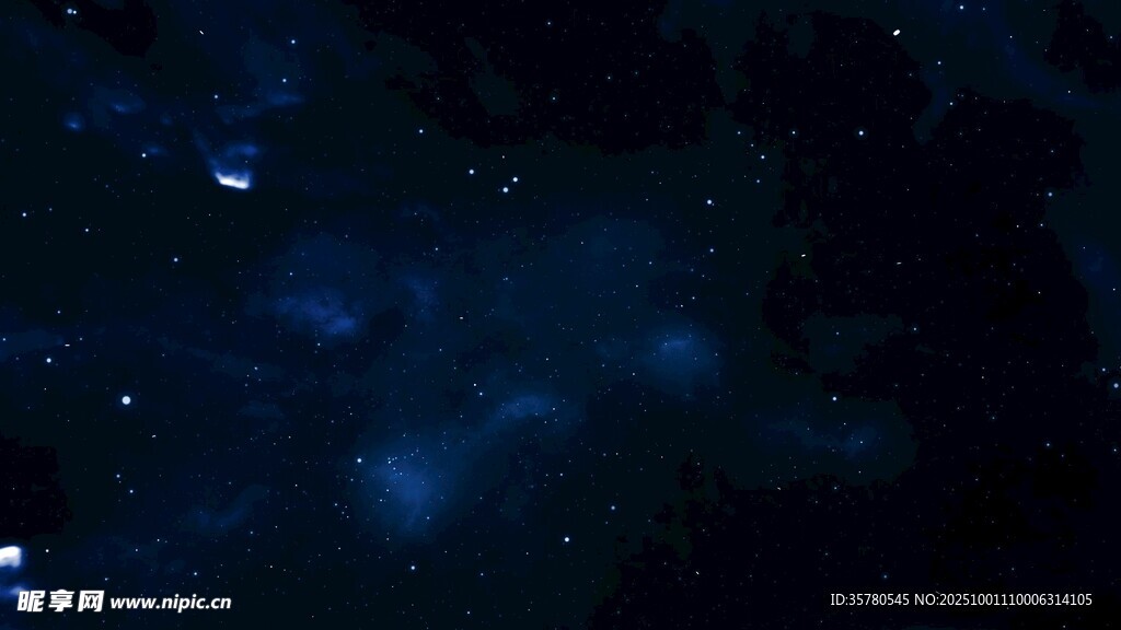 深邃夜空下的梦幻星云