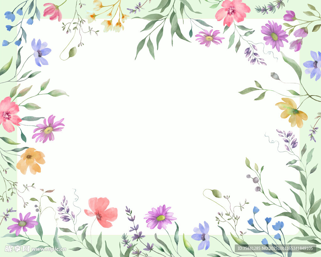 花卉边框展板