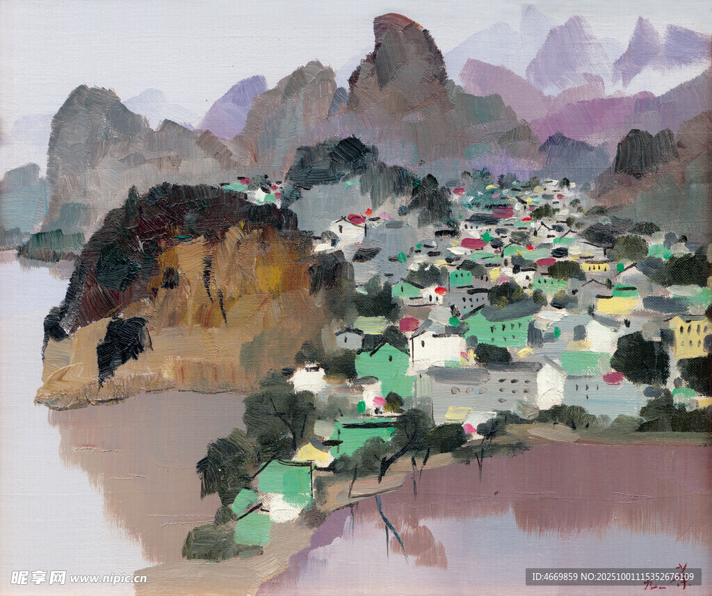 山水间的多彩村落景观
