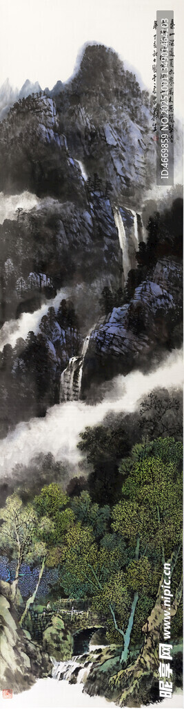 山间瀑布景观