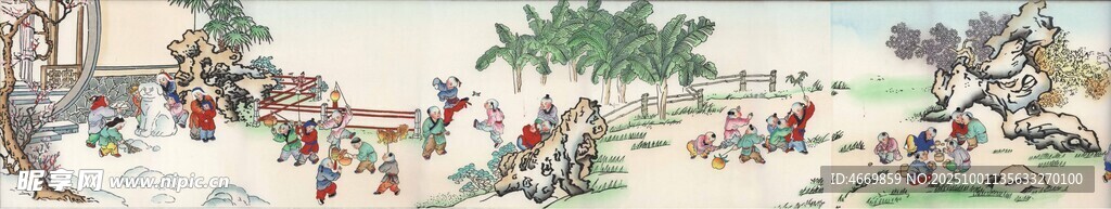 古代热闹市井场景图