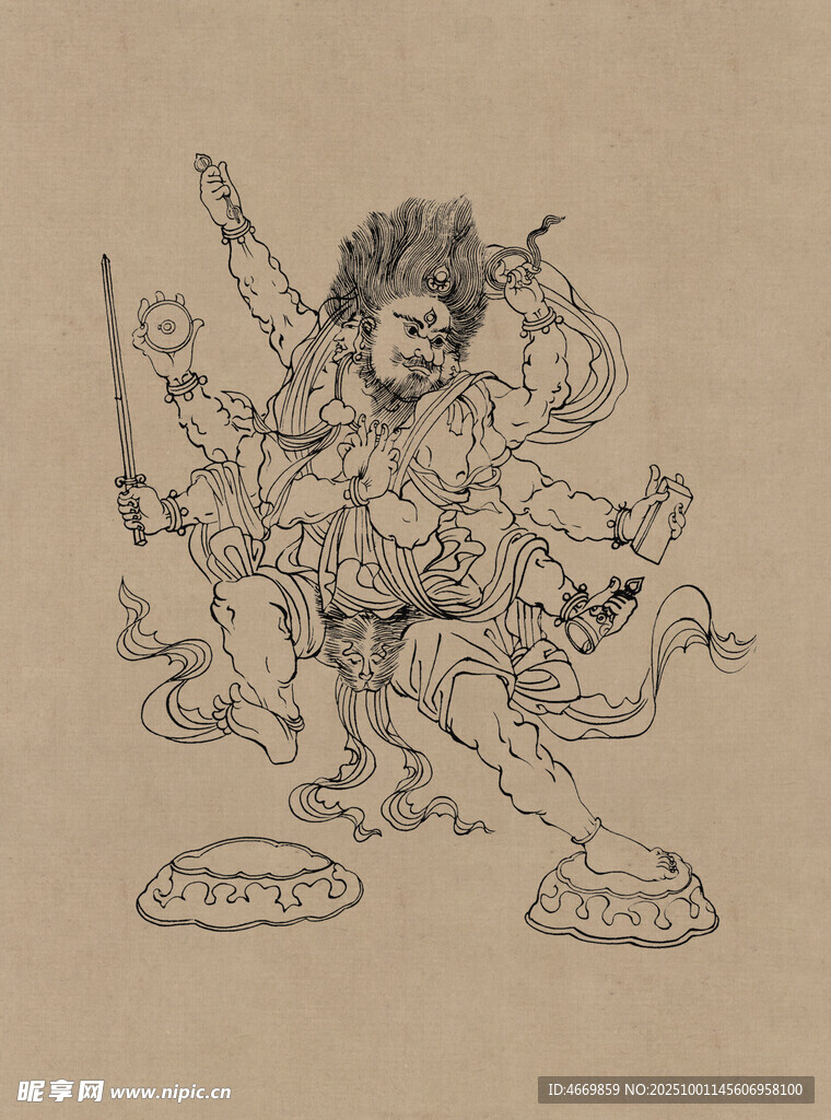 传统神话人物插画