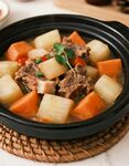 萝卜炖牛肉砂锅美食