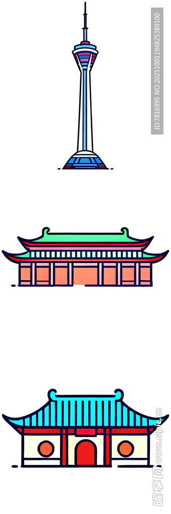 经典建筑图标集