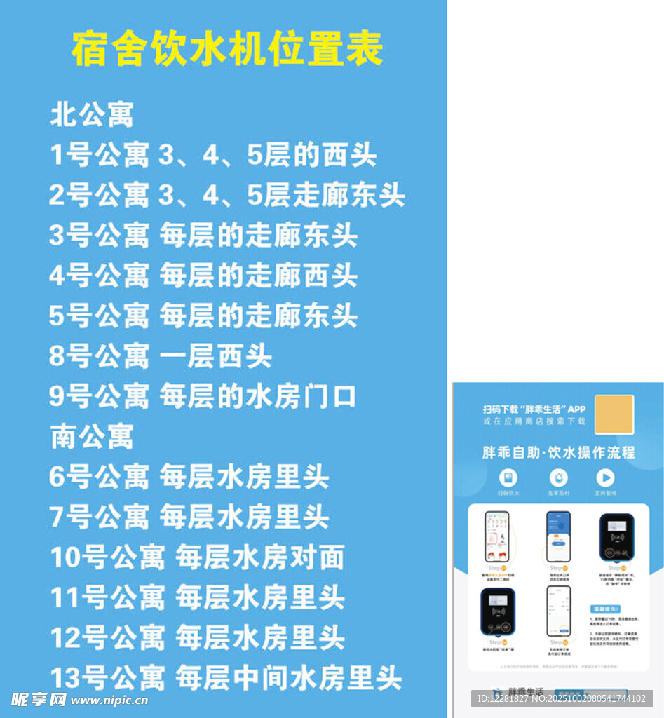 水机位置使用流程图